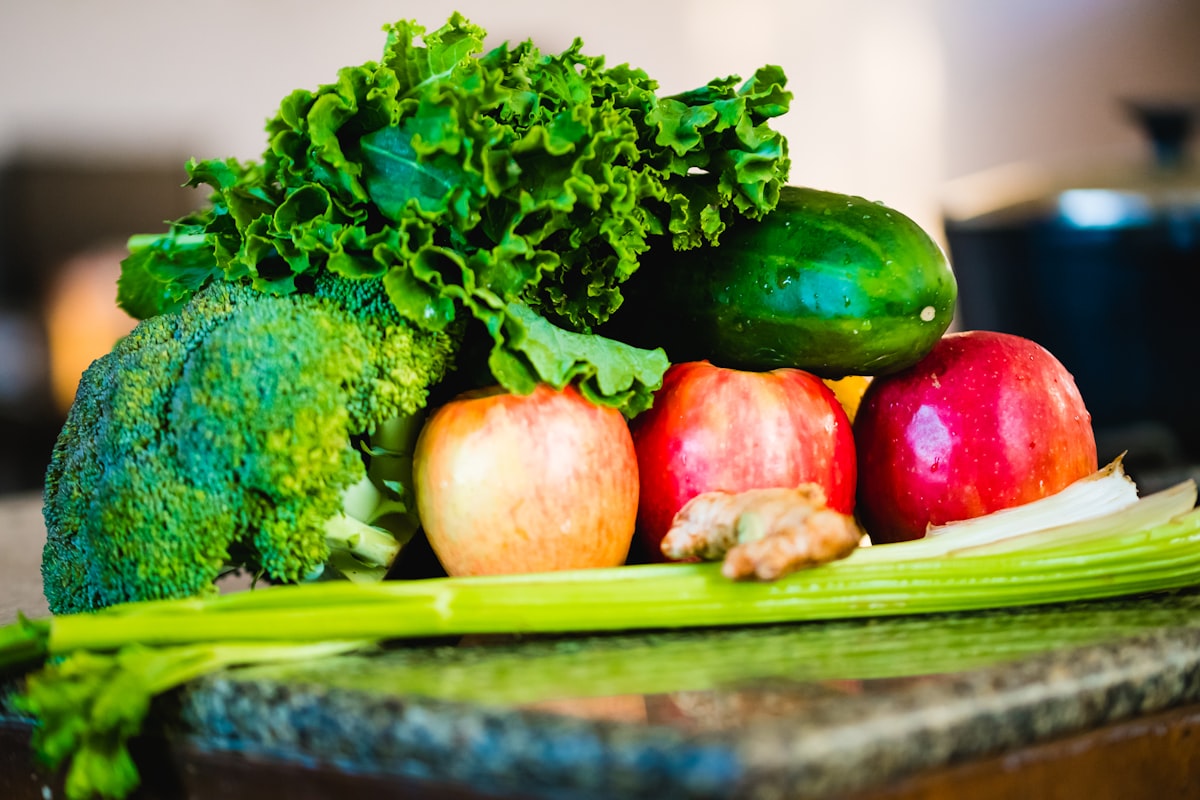 Fresh vegetables and healthy cooking ingredients